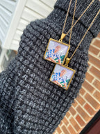 25MM Gold Photo Pendant | Necklace, Bangle, Keychain | Square Pendant