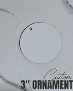 CUSTOM Christmas Ornament | Personalized 3" Christmas Ornament | Design Your Own Holiday Keepsake | Custom Gift for Family or Friends | Handmade Ornament