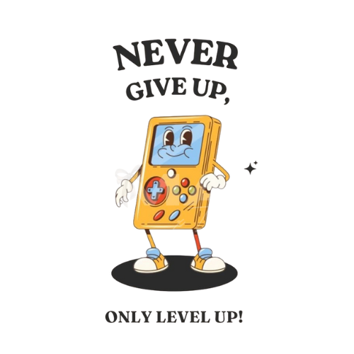Never Give Up, Only Level Up | Youth Inspirational Apparel