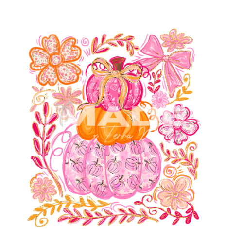 Pink Pumpkins | Preppy Fall Apparel | Floral, Bows, and Pumpkins