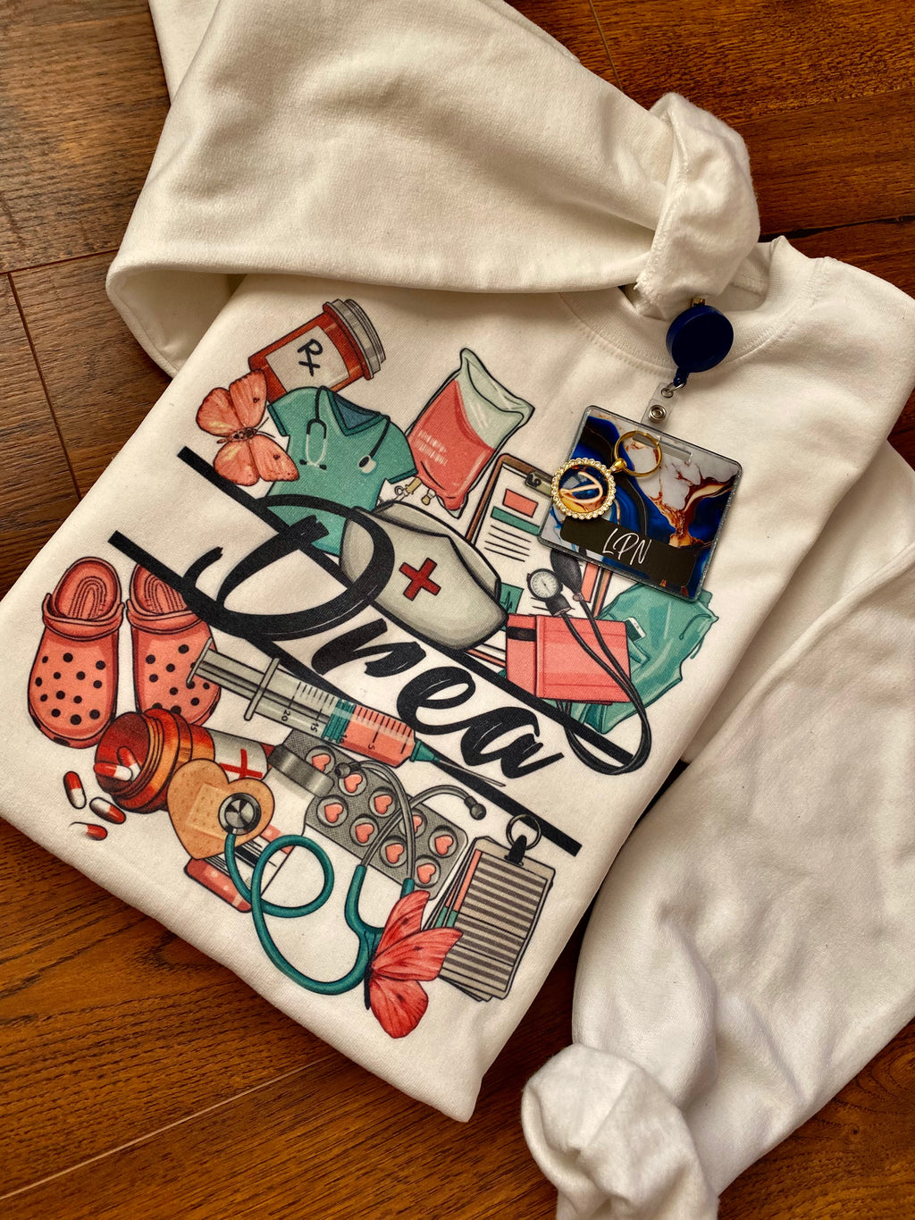 Personalized Healthcare Apparel | The Essentials Collection | Custom Nurse Shirt with Name & Credentials