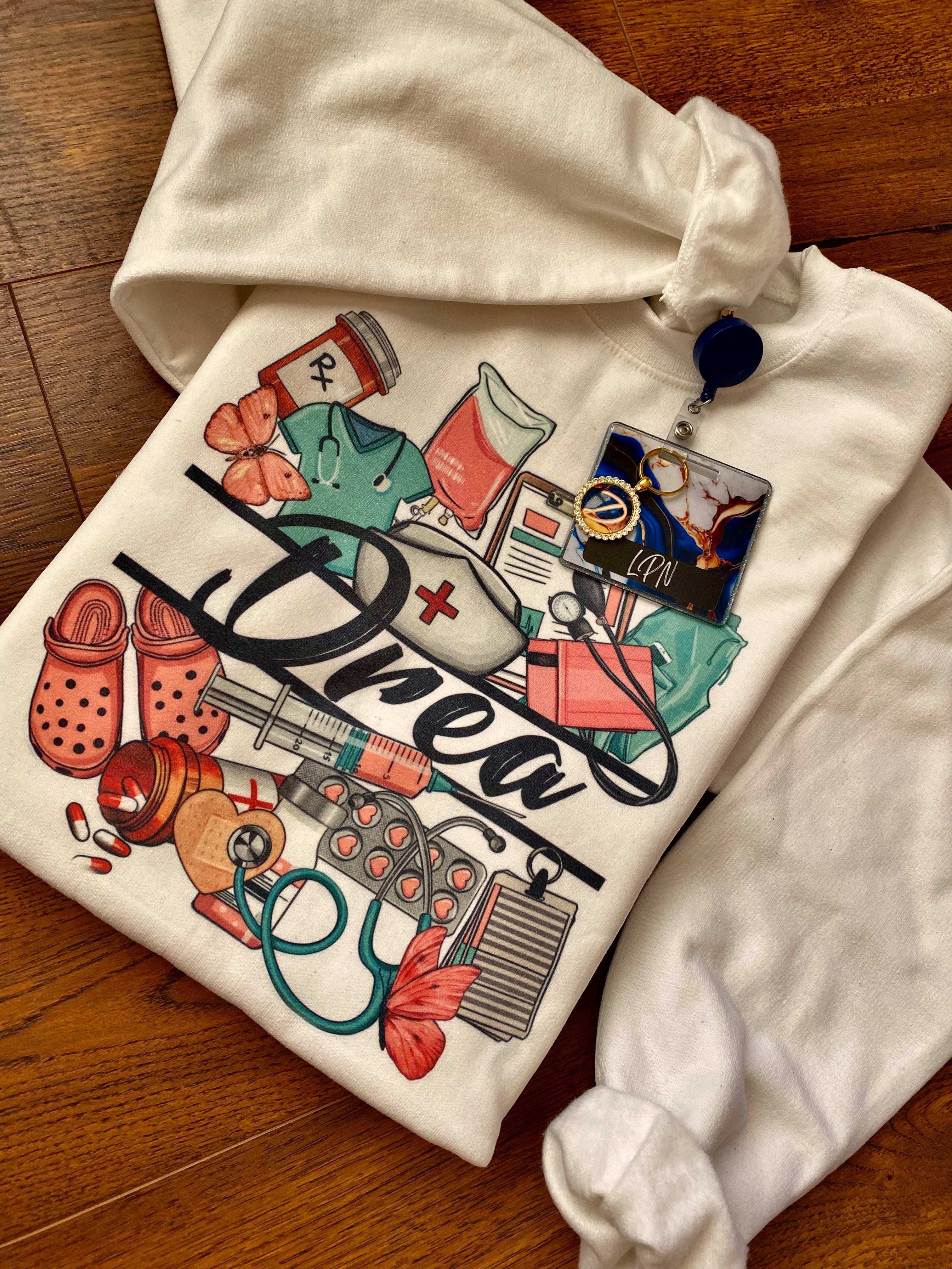 Personalized Healthcare Apparel | The Essentials Collection | Custom Nurse Shirt with Name & Credentials