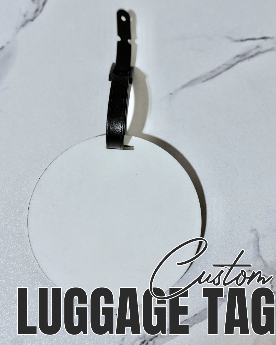 CUSTOM 4" Round Luggage Tag | Personalized Purse or Luggage Charm | Design Your Own Bag Tag | Unique Gift for Travelers | Custom ID Tag