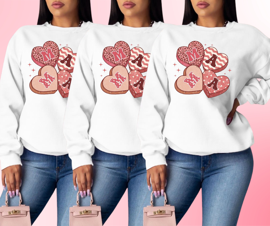 PREPPY MAMA APPAREL “Stacked Letter Hearts” LEOPARD PRINT & STARS