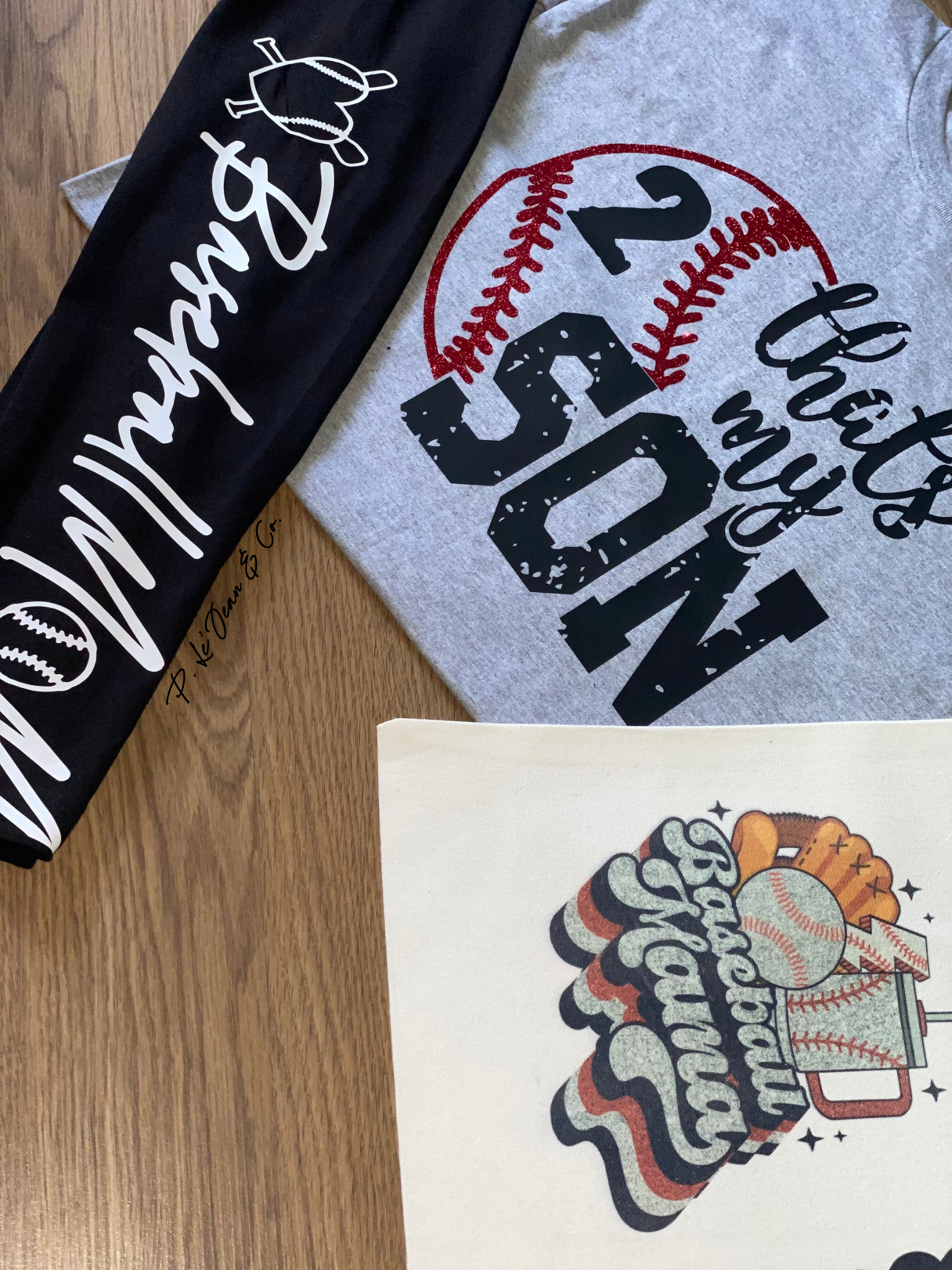 CUSTOM SPORTS MOM GEAR “Boujee Baseball Mami” THREE PIECE SET