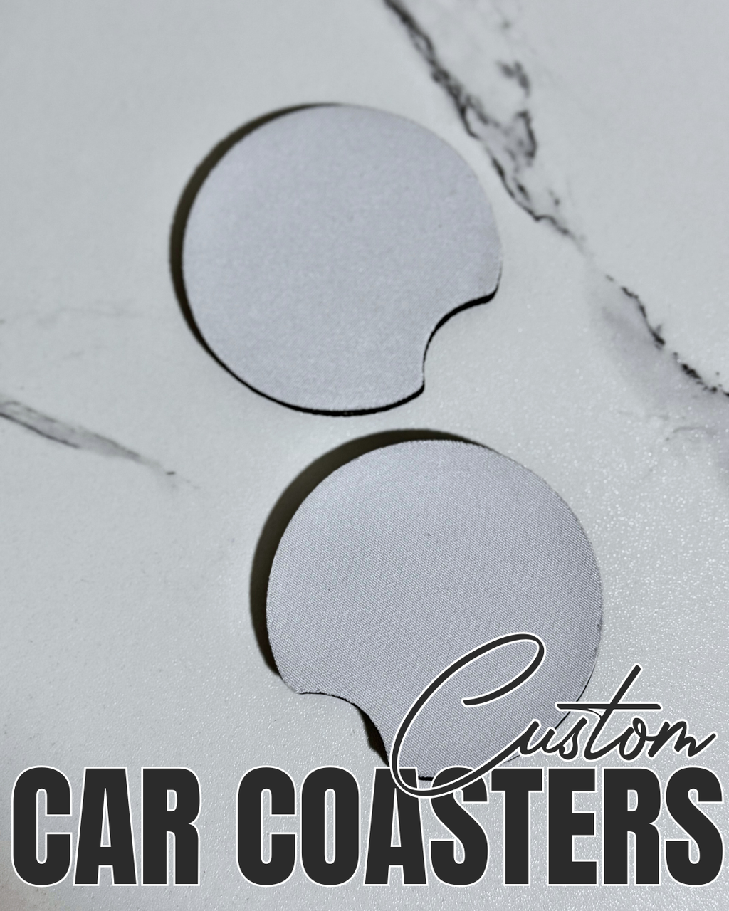 CUSTOM Car Coaster Set 2.75" | Personalized Drink Coasters for Cars | Design Your Own Car Accessories | Handmade Gift