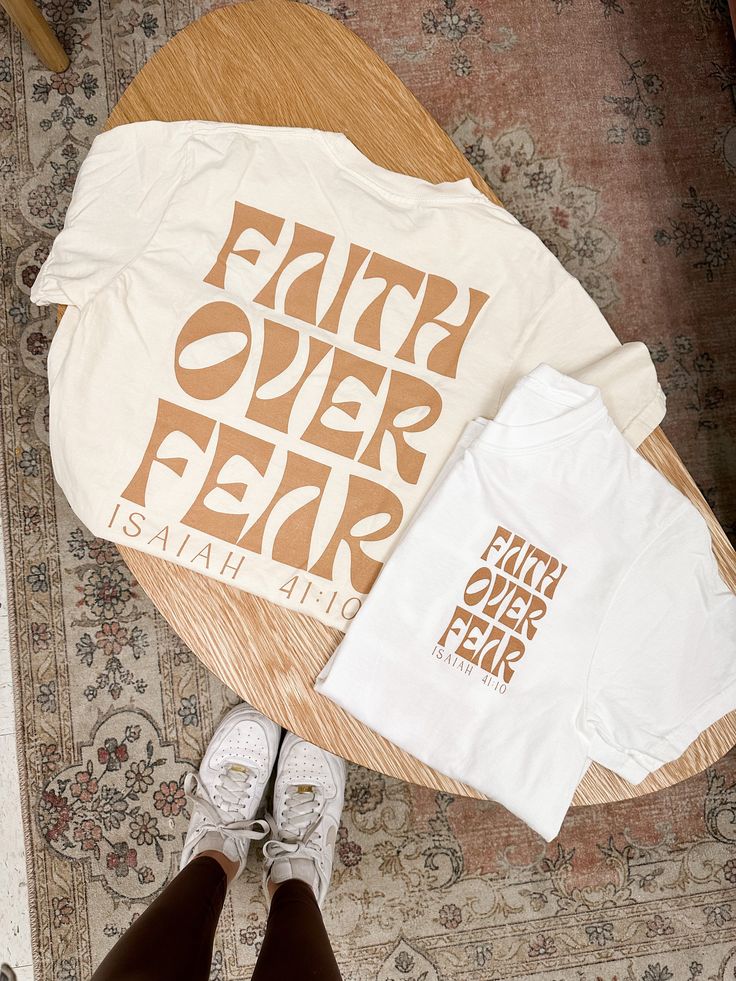 SCRIPTURE APPAREL "Faith Over Fear" BOHO GRAPHIC TEE