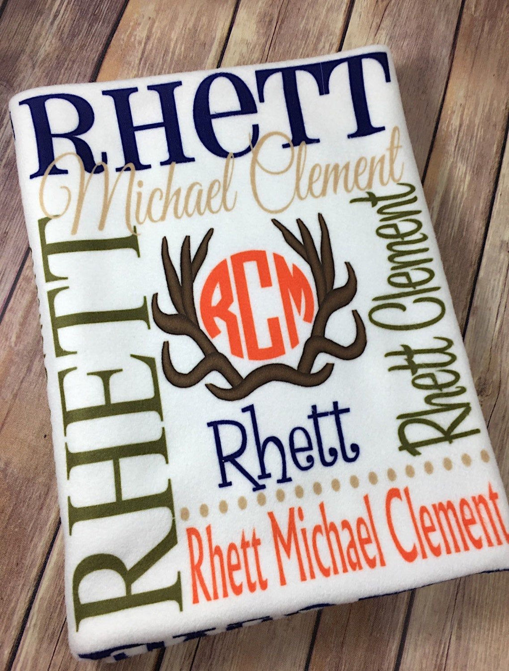 PERSONALIZED BABY BLANKET “Boho Baby Essentials” 30X40” POLYESTER FLEECE