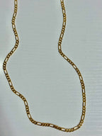 20" Gold Figaro Chain Necklace | Charm Bar Base