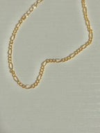 Dainty Gold Adjustable Figaro Chain Bracelet | Charm Bar