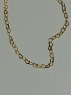 Gold Heart Chain Link Adjustable Bracelet | Charm Bar Base