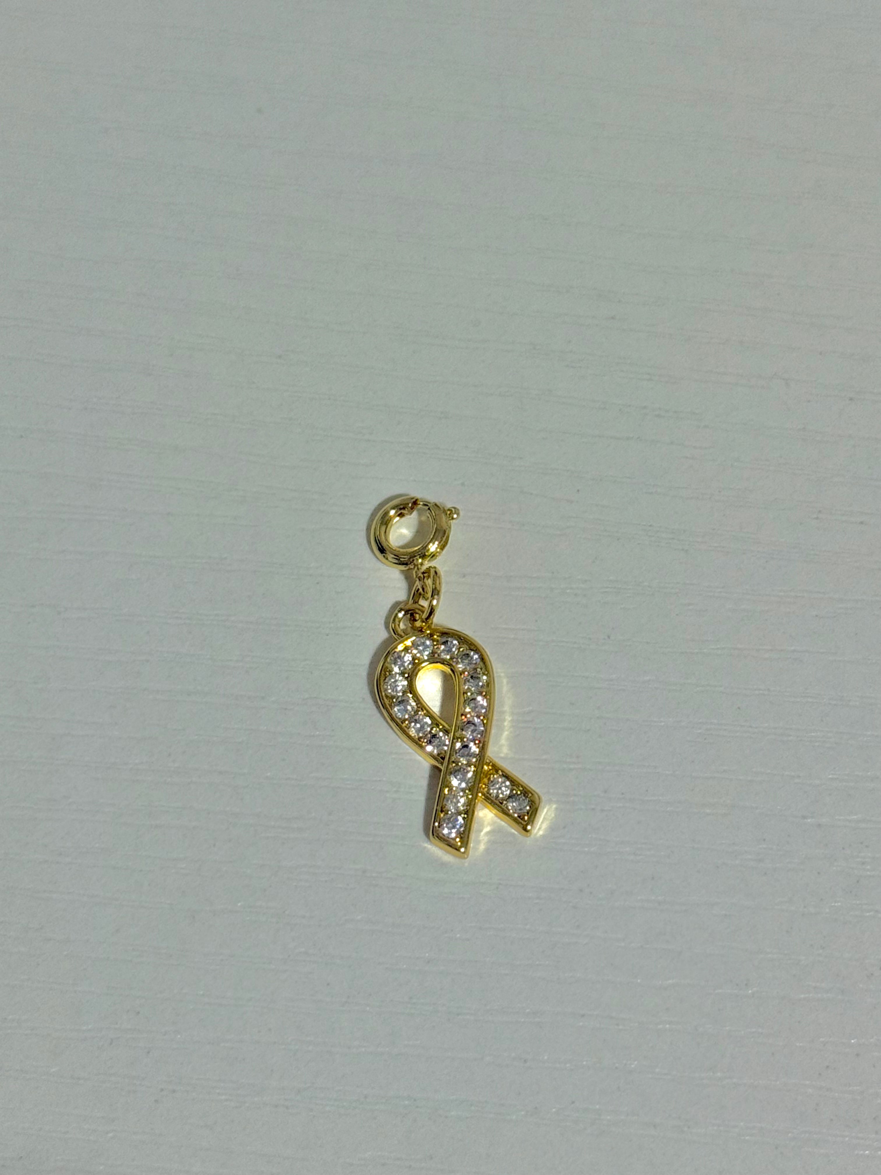 Diamond Ribbon Charm | Awareness
