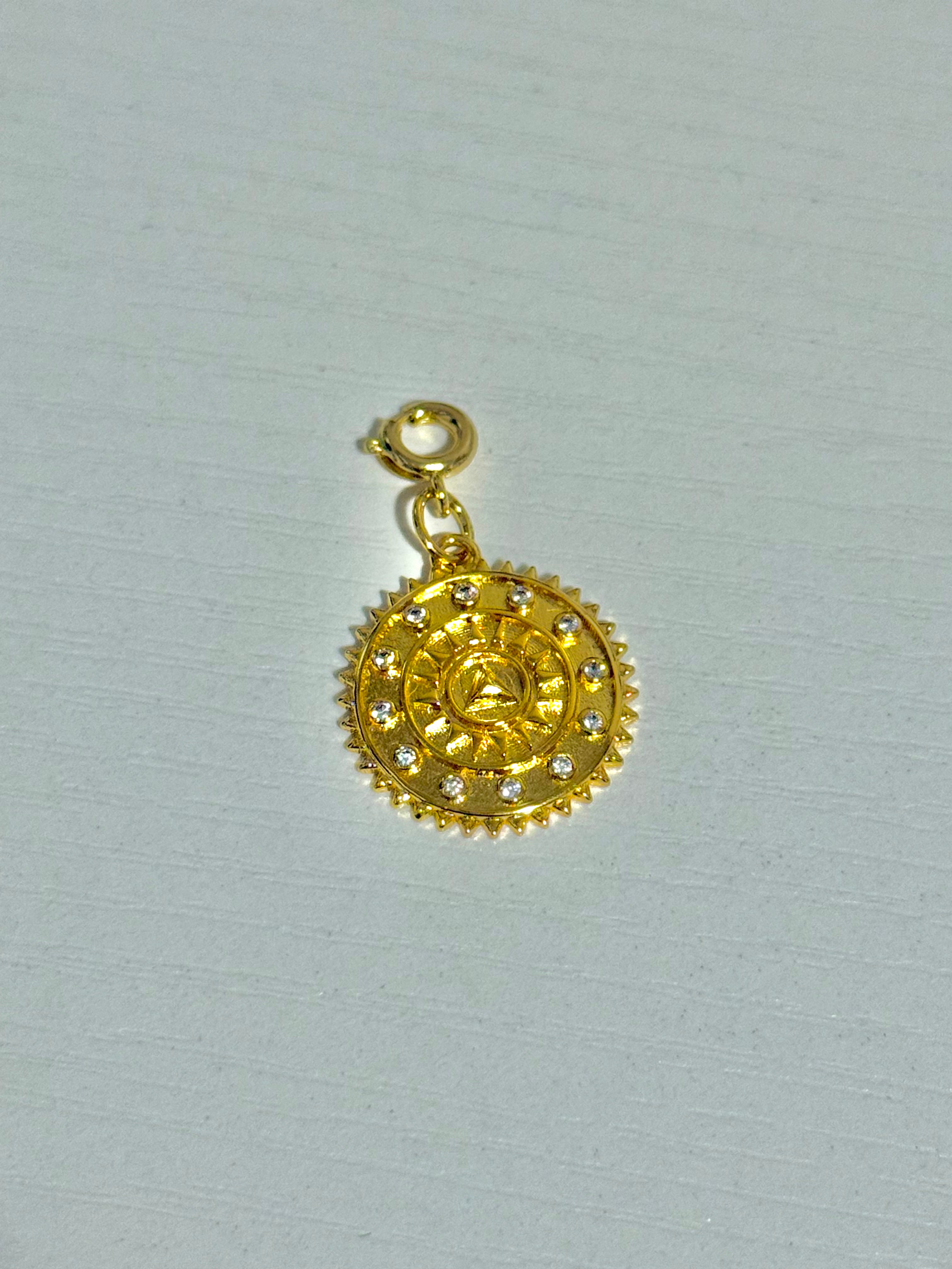 Gold Sundial Charm