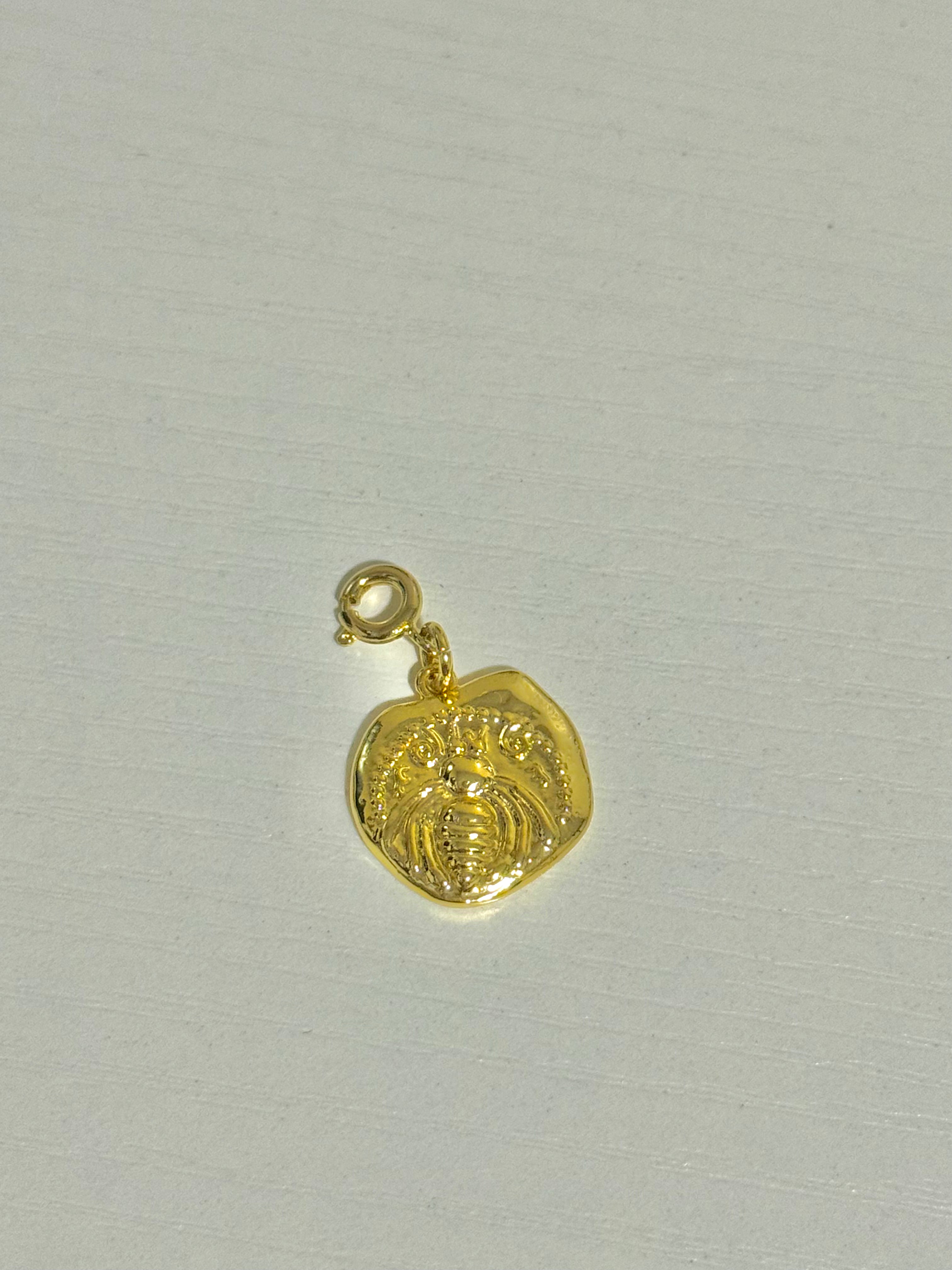 Gold Wax Seal Style Honey Bee Charm