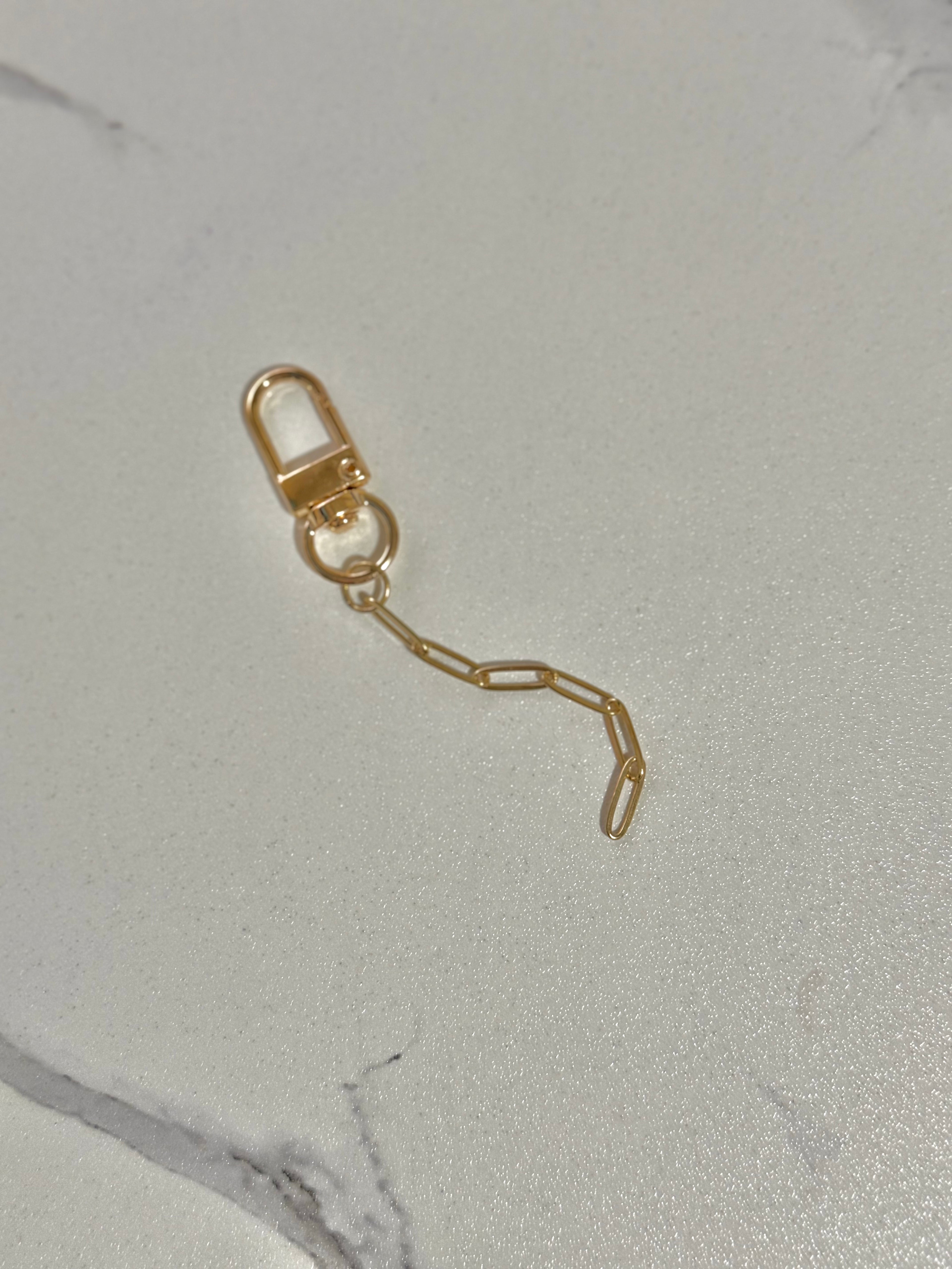 Gold Paperclip Style Keychain