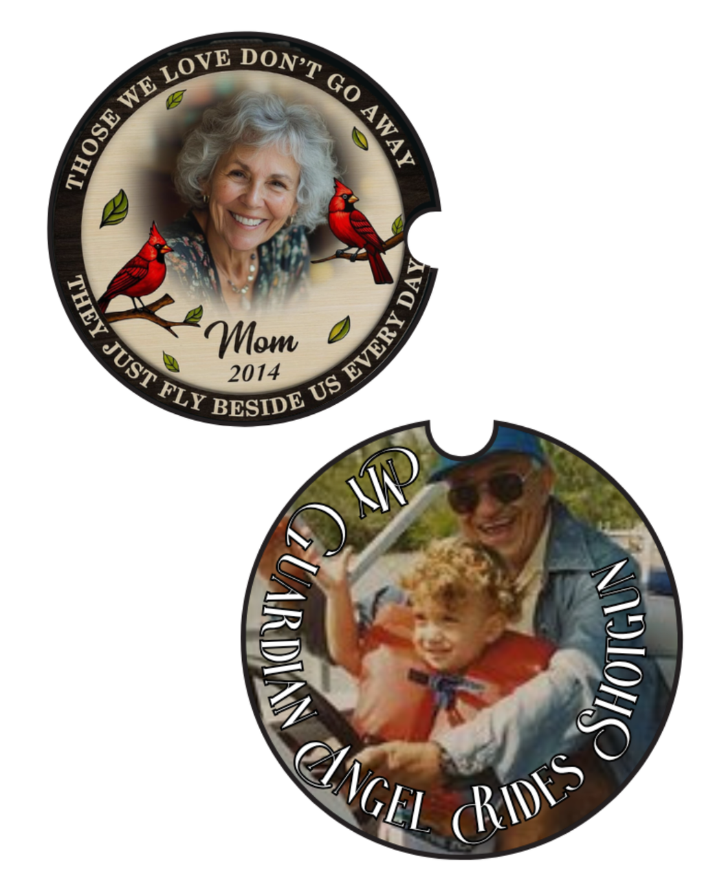 CUSTOM Car Coaster Set 2.75" | Personalized Drink Coasters for Cars | Design Your Own Car Accessories | Handmade Gift